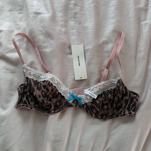 urban outfitters out from under cherish mesh underwire leopard bra - Picture 2 of 3